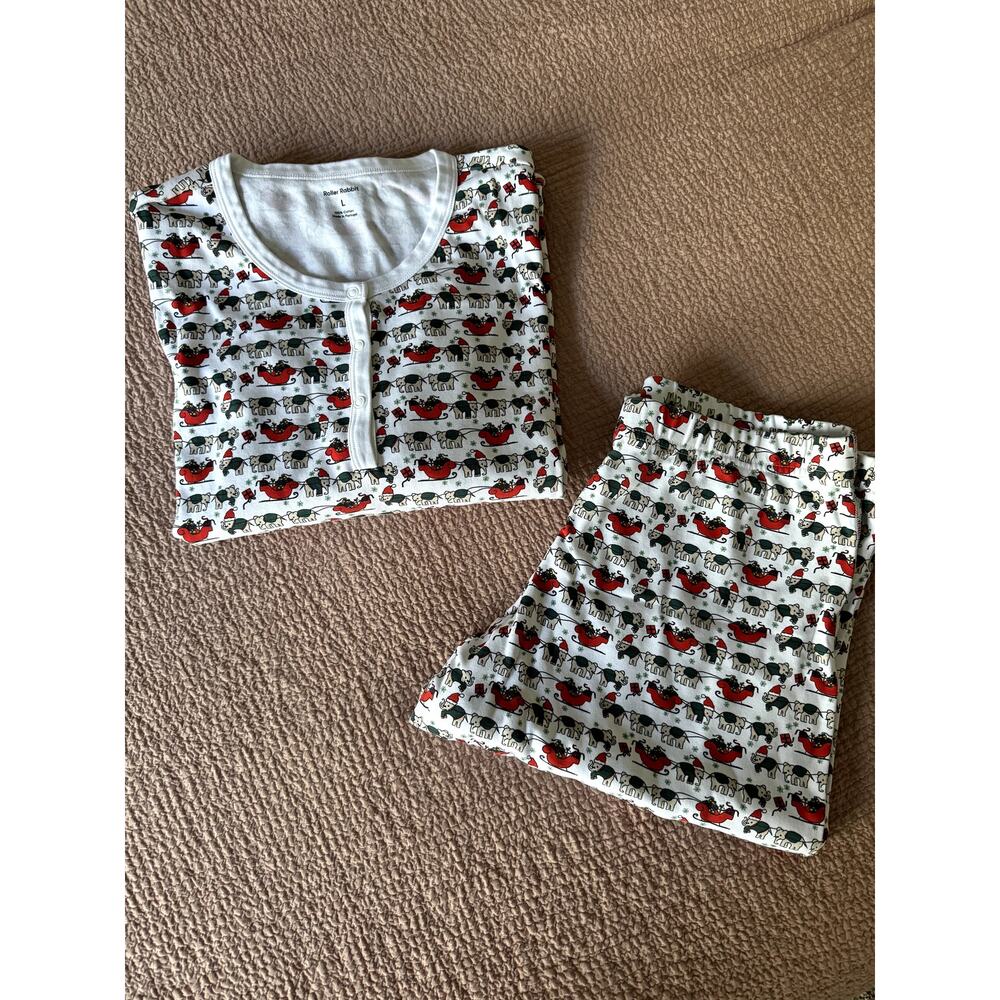 Roller Rabbit Christmas PJ's Women's Size L
